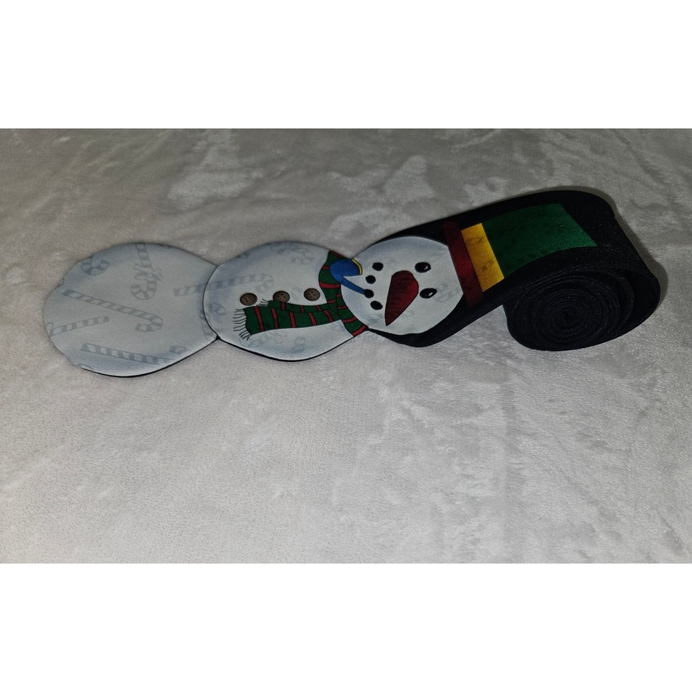 Jolly Holly Novelty Necktie Snowman Christmas Holiday Winter Tie 100% Polyester